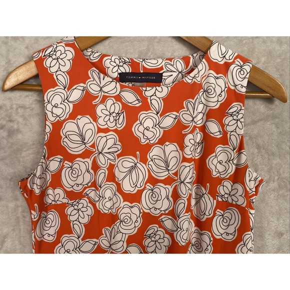 Tommy Hilfiger Floral Shift Dress Women's 4 Sleeveless Classic Americana Flowers - Picture 3 of 7